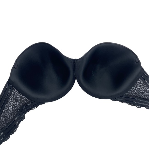 DKNY Black Modern Strapless Convertible Straps Lace Bra - Picture 8 of 10